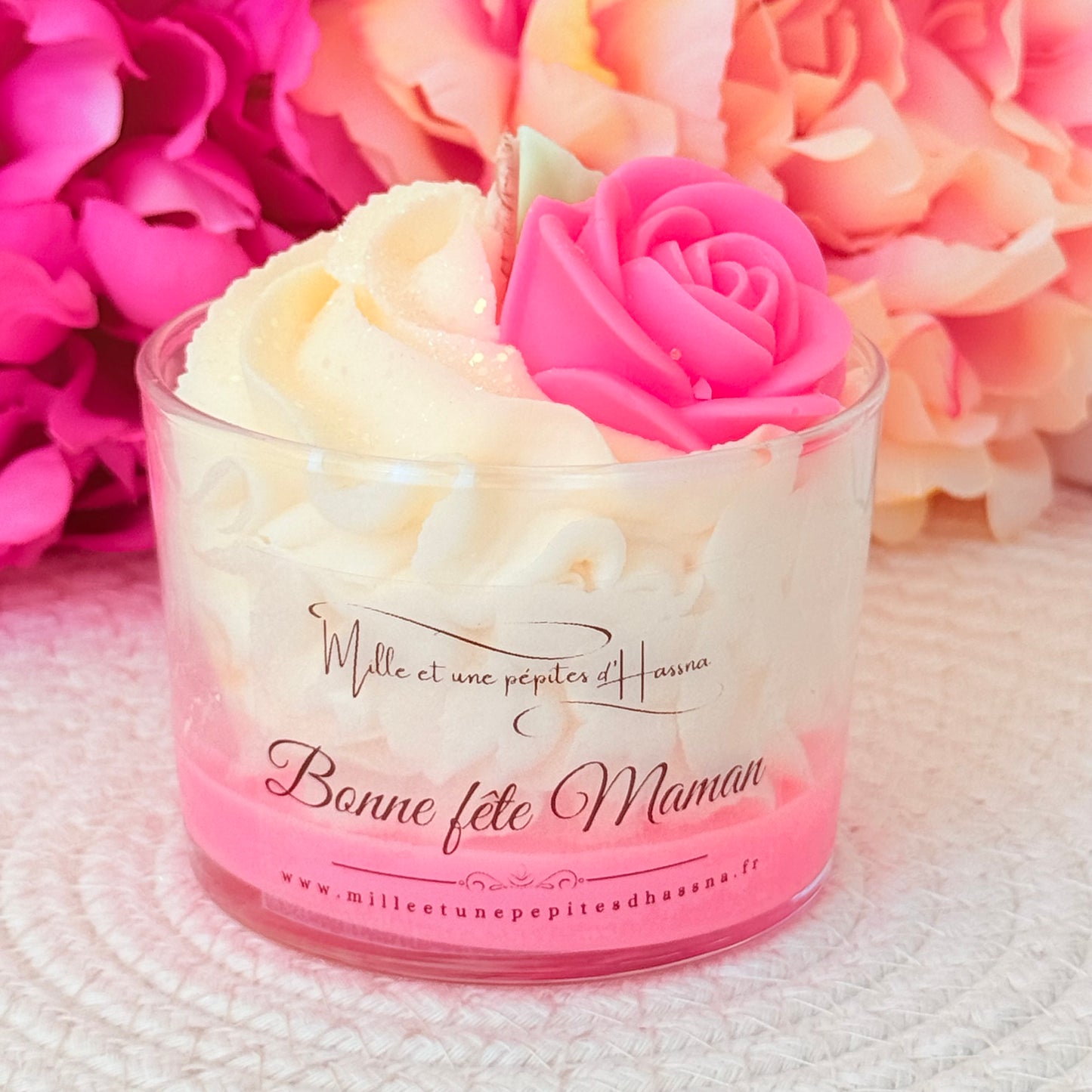 Bougie Rose vanillée
