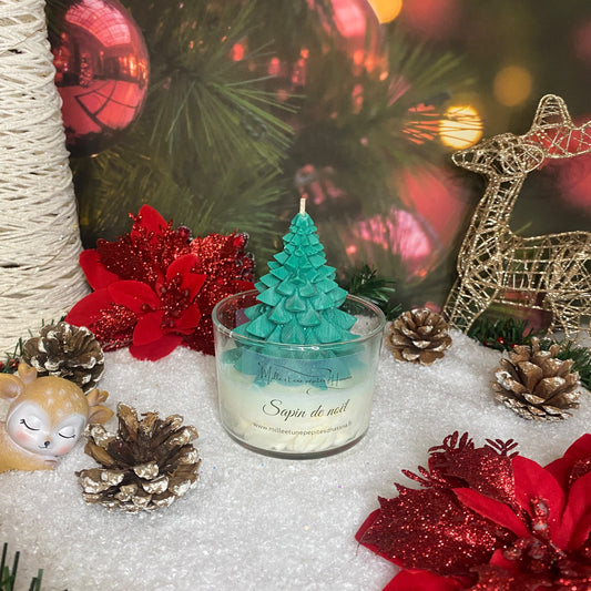 Bougie sapin de noël