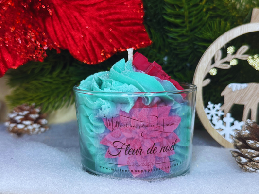 Bougie Fleur de Noël