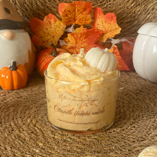 Bougie citrouille blanche ambrée